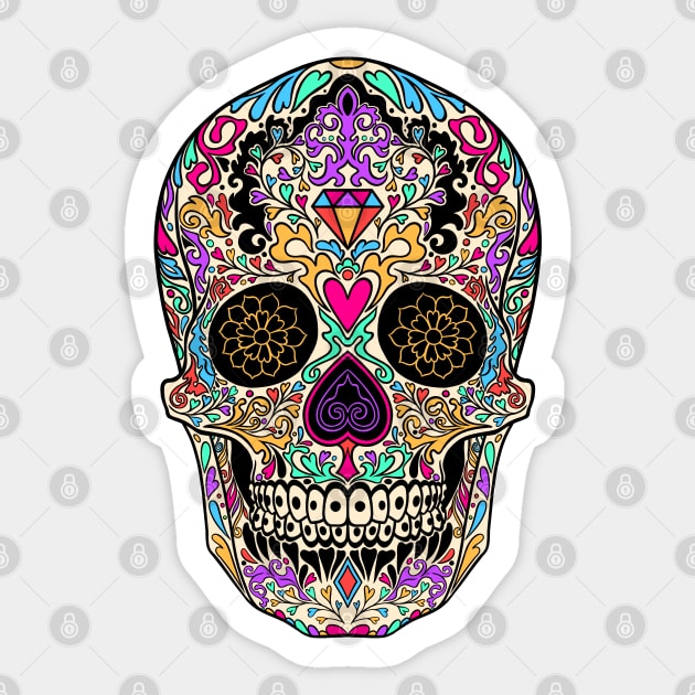 Sugar skull sugarskull Sticker by OccultOmaStore